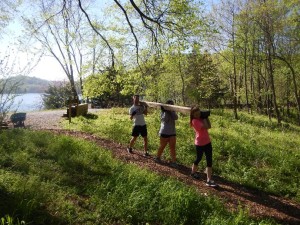 Photo courtesy TDEC: Tennessee Promise scholars volunteering at Radnor Lake State Park in April 2016